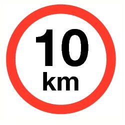 Verbodsbord 10 Km